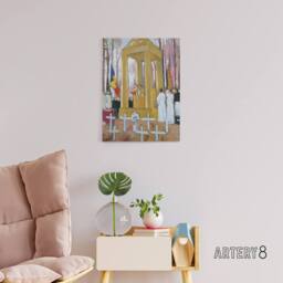 "Artery8 Maurice Denis Mass at the Tomb of Ernest Psichari Canvas Art Print - Size: W12"" x H16""" - thumbnail 3
