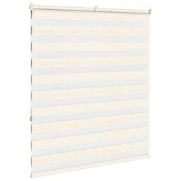 Berkfield Home Zebra Blind Marble Beige 130x150 cm Fabric Width 125.9 cm Polyester - thumbnail 4