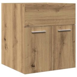Berkfield Home Bathroom Sink Cabinet Artisan Oak 41x38.5x46 cm Engineered Wood in Brown - thumbnail 2