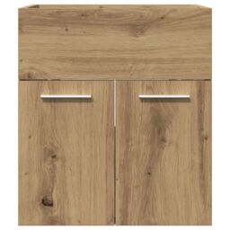 Berkfield Home Bathroom Sink Cabinet Artisan Oak 41x38.5x46 cm Engineered Wood in Brown - thumbnail 4
