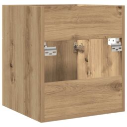 Berkfield Home Bathroom Sink Cabinet Artisan Oak 41x38.5x46 cm Engineered Wood in Brown - thumbnail 6