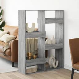 Berkfield Home Room Divider Grey Sonoma 100x33x135 cm Engineered Wood - Size: 100 x 33 x 135 cm - thumbnail 3