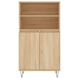 Berkfield Home Highboard Sonoma Oak 60x36x110 cm Engineered Wood in Brown - Size: 60 x 36 x 110 cm - thumbnail 6