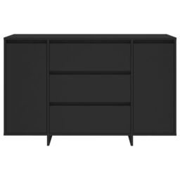 Berkfield Home Sideboard with 3 Drawers Black 120x41x75 cm Engineered Wood - Size: 120 x 41 x 75 cm - thumbnail 5