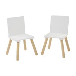 Liberty House Toys Kids White & Pinewood Chairs (pack of 2) - thumbnail 5