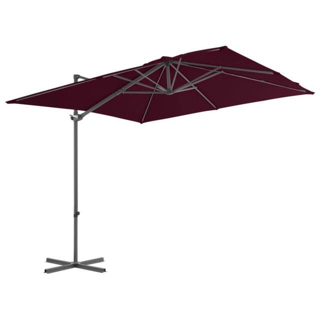 Berkfield Home Cantilever Umbrella with Steel Pole Bordeaux Red 250x250 cm in Burgundy - image 1