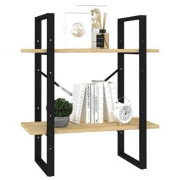 Berkfield Home 2-Tier Book Cabinet 60x30x70 cm Solid Pine Wood in Brown - Size: 60 x 30 x 70 cm - thumbnail 4