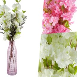 Pegdev Pack of 6 100cm Artificial White Blossom Stems for Display or Use - thumbnail 4