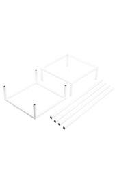 Living and Home 21x21x40cm White Detachable Metal Geometric Flower Stand Wedding Centrepieces Aisle Decor for Ceremony, Gardens & Events - thumbnail 4