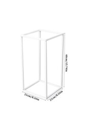 Living and Home 21x21x40cm White Detachable Metal Geometric Flower Stand Wedding Centrepieces Aisle Decor for Ceremony, Gardens & Events - thumbnail 5