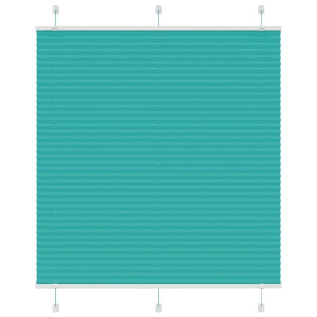 Berkfield Home Pleated Blind Petrol Green 115x100 cm Fabric Width 114.4 cm Polyester - image 1