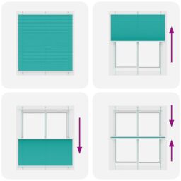 Berkfield Home Pleated Blind Petrol Green 115x100 cm Fabric Width 114.4 cm Polyester - thumbnail 5