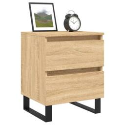 Berkfield Home Bedside Cabinet Sonoma Oak 40x35x50 cm Engineered Wood in Brown - Size: 40 x 35 x 50 cm - thumbnail 3