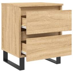 Berkfield Home Bedside Cabinet Sonoma Oak 40x35x50 cm Engineered Wood in Brown - Size: 40 x 35 x 50 cm - thumbnail 6