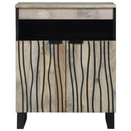 Berkfield Home Media Storage Cabinets & Racks with Shelf with Storage with Door White & Black - thumbnail 3