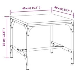 Berkfield Home Side Tables 2 pcs Black 40x40x35 cm Engineered Wood - Size: 40 x 40 x 35 cm - thumbnail 9