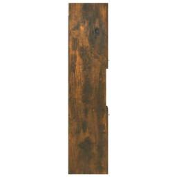 Berkfield Home Bathroom Cabinet Smoked Oak 30x30x130 cm Engineered Wood in Brown - Size: 30 x 30 x 130 cm - thumbnail 8