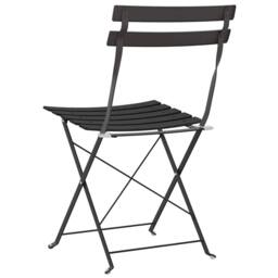 Berkfield Home Outdoor Chairs Anthracite Metal Standard Foldable in Black - thumbnail 7