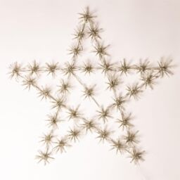 Shatchi 65Cm Starburst Star Shape Silhouette with 360 Warm White LEDs Twinkling Micro LED Lights Christmas Display in Yellow - thumbnail 2