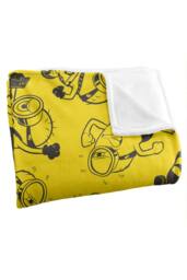 NBCU Minions Yellow Outline Pattern Super Soft Throw Blanket 152 X 127 Cm - Size: Large - thumbnail 4