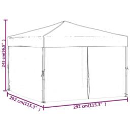 Berkfield Home Folding Party Tent with Sidewalls Anthracite 3x3 m in Dark Grey - thumbnail 9