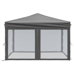 Berkfield Home Folding Party Tent with Sidewalls Anthracite 3x3 m in Dark Grey - thumbnail 4