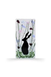 Sienna Glass Handmade Fused Glass - Tea Light Holder - Hare - Violet