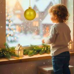 Shatchi 20cm Glitter Christmas Bauble - Christmas Tree & Home Décor Ornament in Gold - Size: 20 cm - thumbnail 9