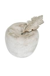 KDMD Stone Apple (Medium) - Rustic Decorative Sculpture in White - thumbnail 2