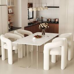 Ventryn Modern Makeup Vanity Stool Minimalist Shoe Changing Chair in White - thumbnail 4
