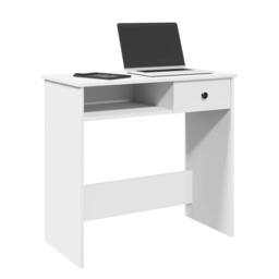 Berkfield Home Desk White 80x40x75 cm Engineered Wood - Size: 80 x 40 x 75 cm - thumbnail 2