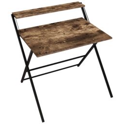 Home Discount Vida Designs Brooklyn Foldable Computer Desk Storage Office Study Gaming Table in Dark Brown - thumbnail 9