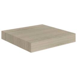 Berkfield Home Durable Floating Wall Shelf Oak 23x23.5x3.8 cm MDF in Light Sand - thumbnail 3