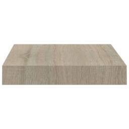 Berkfield Home Durable Floating Wall Shelf Oak 23x23.5x3.8 cm MDF in Light Sand - thumbnail 5
