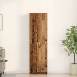 Berkfield Home Wardrobe Old Wood 55x25x189 cm Engineered Wood in Brown - Size: 55 x 25 x 189 cm - thumbnail 1