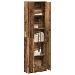 Berkfield Home Wardrobe Old Wood 55x25x189 cm Engineered Wood in Brown - Size: 55 x 25 x 189 cm - thumbnail 3