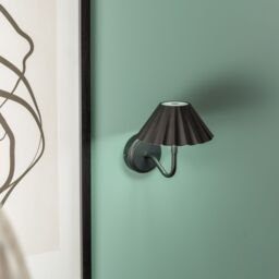 ValueLights Avery Set of 2 Rechargeable Easy Fit Wall Light Fittings in Black - thumbnail 3