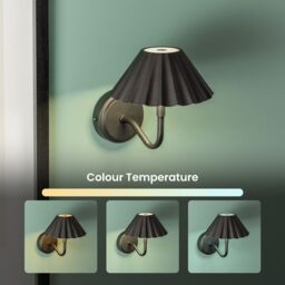 ValueLights Avery Set of 2 Rechargeable Easy Fit Wall Light Fittings in Black - thumbnail 6