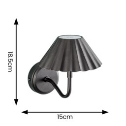 ValueLights Avery Set of 2 Rechargeable Easy Fit Wall Light Fittings in Black - thumbnail 5