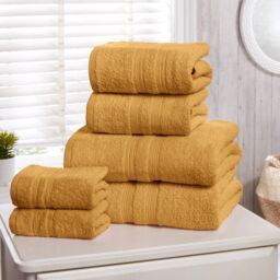 Rapport Home Camden Pure Cotton Towels in Yellow - thumbnail 1