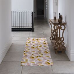 Benjamin Tate Design Pastel Rose & Gold Autumn Runner Rug in Natural - Size: 67 cm x 230 cm - thumbnail 3