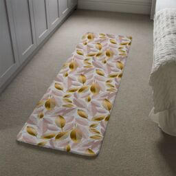 Benjamin Tate Design Pastel Rose & Gold Autumn Runner Rug in Natural - Size: 67 cm x 230 cm - thumbnail 4