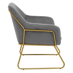 Orsina Durable & Versatile Grey Velvet Armchair, Easy Care Velvet Chairs, Indoor Dining with Velvet Dining Chair - thumbnail 3