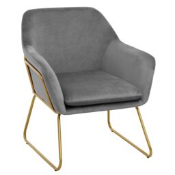 Orsina Durable & Versatile Grey Velvet Armchair, Easy Care Velvet Chairs, Indoor Dining with Velvet Dining Chair - thumbnail 2