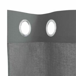Berkfield Home Voile Curtains with Grommets 2 pcs Dark Grey 140x175 cm - thumbnail 5