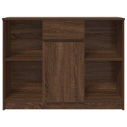 Berkfield Home Sideboard with Drawer Brown Oak 101x35x76 cm Engineered Wood - Size: 101 x 35 x 76 cm - thumbnail 6