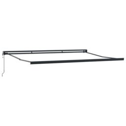 Berkfield Home Manual Retractable Awning with LED Orange & Brown 350x250 cm - thumbnail 5