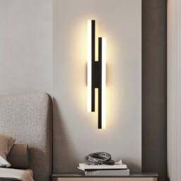 Pheashine Black 48cm Acrylic LED Wall Light 18W 3000K Warm White Modern - thumbnail 5