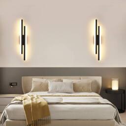 Pheashine Black 48cm Acrylic LED Wall Light 18W 3000K Warm White Modern - thumbnail 7