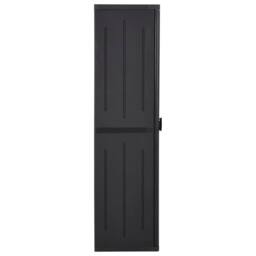 Berkfield Home Garden Storage Cabinet Black 65x45x172 cm PP Rattan - Size: 65 x 45 x 172 cm